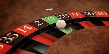 Live casino studio with dealer and roulette wheel Live casino studio with dealer and roulette wheel